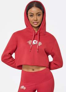 Womens Sale: Womens Shogun Peony Crop Hoodie