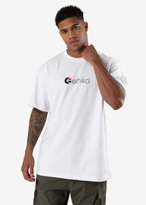 New Releases: Mens Ethika Logo Tee - White