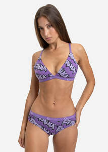 Womens Drip Wave Triangle Bra