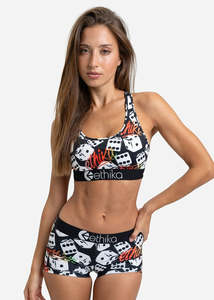 Womens Dice Flow Sports Bra