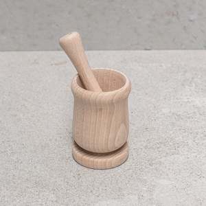 Products: Beechwood Mortar & Pestle - Sustainable - Etico