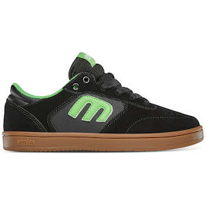 Youth: ETNIES KIDS WINDROW [BLACK/GREEN/GUM]