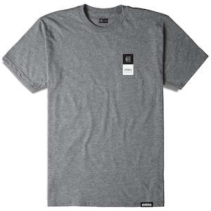 Under 50: ETNIES EBLOCK STACK TEE [GREY/HEATHER]