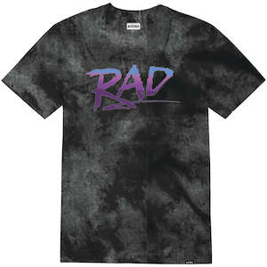 50 100: ETNIES RAD WASH TEE [BLACK/PURPLE]
