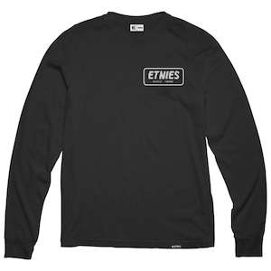 50 100: ETNIES QUALITY LS TEE [BLACK/WHITE]