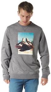 S3 Size L: ETNIES EXPOSURE CREW [GREY/HEATHER]