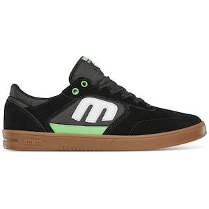 S3 Size 7: ETNIES WINDROW X DOOMED [BLACK/GREEN/GUM]