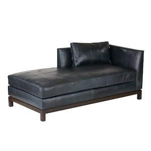 Arteriors S24: Edmond Chaise Ink Leather
