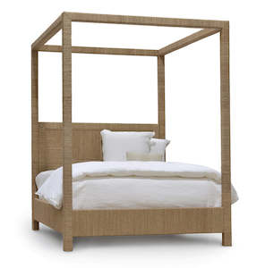 Beds Headboards: Woodside Canopy Bed, US King, Natural