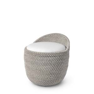 Green Oaks Swivel Stool White Sand