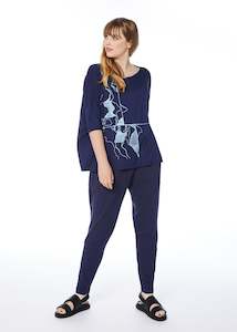 Tops: Happy To Be Me Top - Ink Cote D'Azur