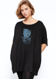 Studio: Fusion Top - Black Elemental Blue