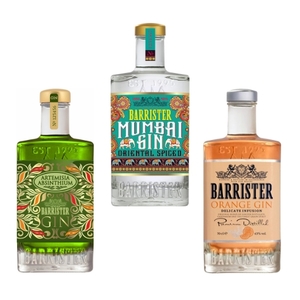 Barrister Gin Exotic collection 3x700ml (Artemisia, Mumbai, Orange)