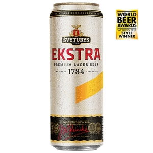 Beer & Cider: Beer Ekstra Svyturys 5.2% Alc 568ml