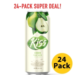24-Pack Kiss Cider Pear 4.5% Alc 500ml