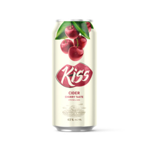 Beer & Cider: Kiss Cider Cherry 4.5% Alc. 500ml