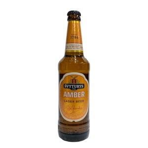 Beer & Cider: Beer Amber Svyturys 4.6% Bottle 500ml