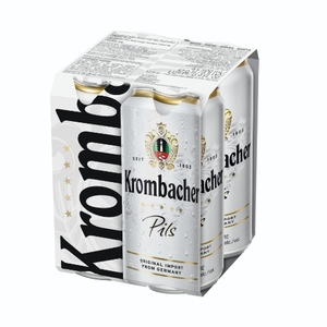 Beer & Cider: Beer Pilsner Krombacher 4.8% 4-pack Can 500ml
