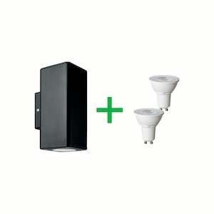 Byron - Large - Square - Up/Down Wall Light with GU10 Lamp