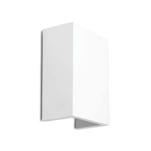 New Wall Lights: Chameleon - Paintable Plaster Rectangle - Surface Mounted Wall Light