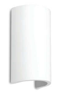 Wall Lights: Chameleon Curved - Paintable Plaster