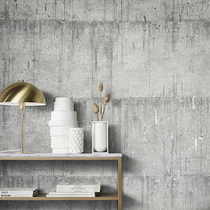 industrial wallpaper: Natural Opulence -  Metallic Concrete Look