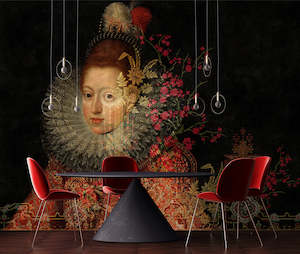 People Wall Mural: Walls by Patel 3 - In the Gallery Woman