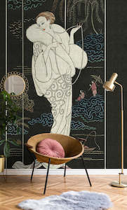 People Wall Mural: Walls by Patel 3 - Adlon Lady in Fur 1