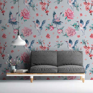 Botanical Wall Murals: Designwalls 2 - Pink Crane