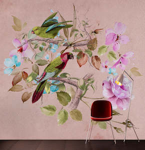 Animal Wall Murals: Walls by Patel 3 - Love Nest Vintage Watercolour