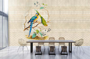 Animal Wall Murals: Walls by Patel 3 - Aviary Parrots