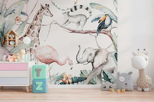 Kids Teens Wall Murals: Designwalls 2 - Safari Friends