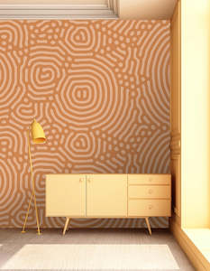 Designer Wall Murals: Walls by Patel 3 - Sahel Maze Orange
