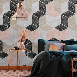 The Wall Continuous Murals: The Wall 2 - Terrazzo Stone