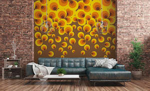 The Wall Continuous Murals: The Wall 2 - Retro Circles