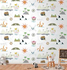 The Wall Continuous Murals: The Wall 2 - Pirate Motifs