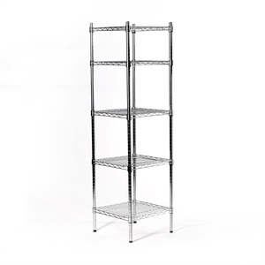 Eurowire Chrome Plated Shelving Set (5 Shelf, 1600x450x450)