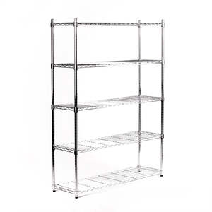 Eurowire Chrome Plated Shelving Set (5 Shelf, 1600x900x350)