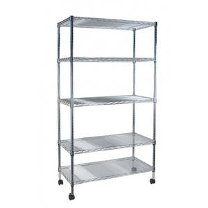 Eurowire Chrome Plated Shelving Set (5 Shelf, 1800x1200x450)