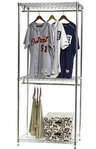 Eurowire Wardrobe (3 Shelf 1800x900x450) twin hanger