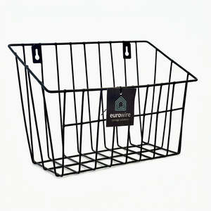 Bathroom Accessories: Wall Basket Wire Black – Small