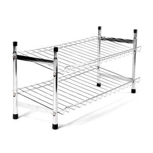 Shoe Racks: Sloping Shoe Rack (Chrome Plated) 2 tier