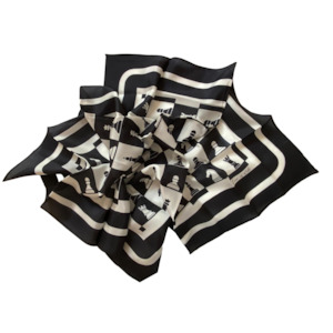 SILK SCARVES: SILK SCARVES - BLACK & WHITE
