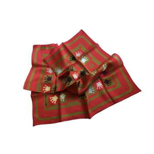SILK SCARVES: SILK SCARVES - RED