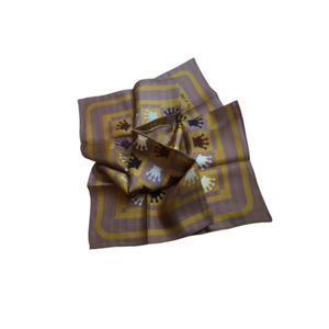 Best Sellers: SILK SCARVES - BROWN & GOLD