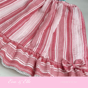 Little Skirt in Cherry Stripes print for 6 - 8years