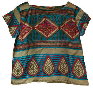 Pants Tops: Sleeves Top in bluish Green