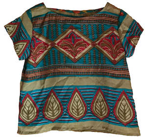 Pants Tops: Sleeves Top in bluish Green