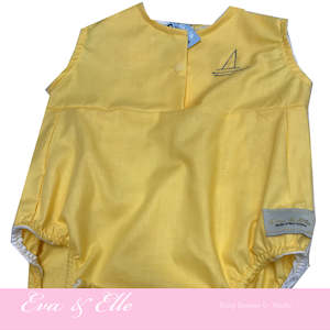 Baby Rompers: Baby Rompers in Yellow - NZ Made