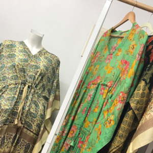 Sale: Long Length Kaftan - Blue Rose